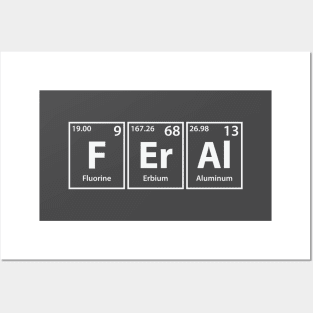 Feral (F-Er-Al) Periodic Elements Spelling Posters and Art